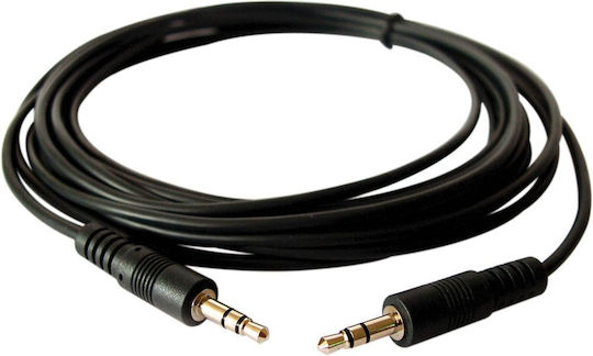 ATC Καλώδιο Ήχου 3.5mm male - 3.5mm male Μαύρο 5m 02.008.0051