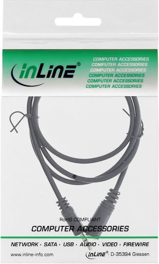 InLine Cablu Audio Jack 3,5 Mm Male - 3,5 Mm Feminin Negru 1m 99934