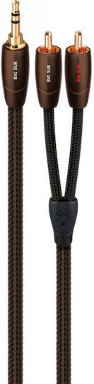 Audioquest Audio Cable 3.5mm Male - RCA Male Black 0.6m with Gold Plated Terminals Big Sur