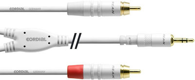 Cordial 3.5mm male - RCA male Cable White 1.5m (CFY 1.5 WCC-SNOW)