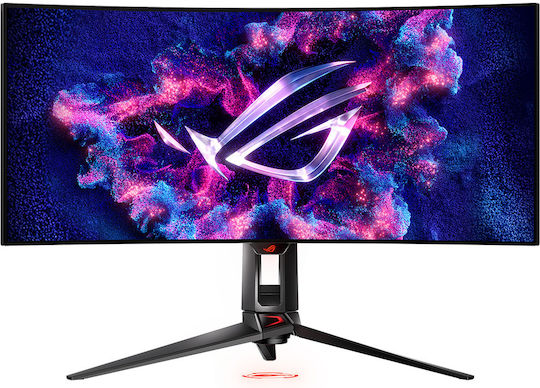 Asus ROG Swift OLED PG34WCDM Ултраширок OLED HDR Извит Gaming Монитор 34" QHD 3440x1440 240Hz с Време на реакция 0.03ms GTG Сребрист