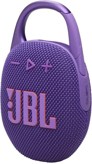 JBL Clip 5 Водоустойчиво Bluetooth високоговорител 7W с живот на батерията до 12 часа Лилав