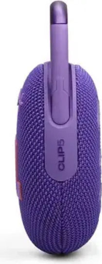 JBL Clip 5 Водоустойчиво Bluetooth високоговорител 7W с живот на батерията до 12 часа Лилав