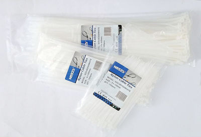 Dematoare de Cabluri 300x4mm Alb 100pcs SZS-4X300/WHITE