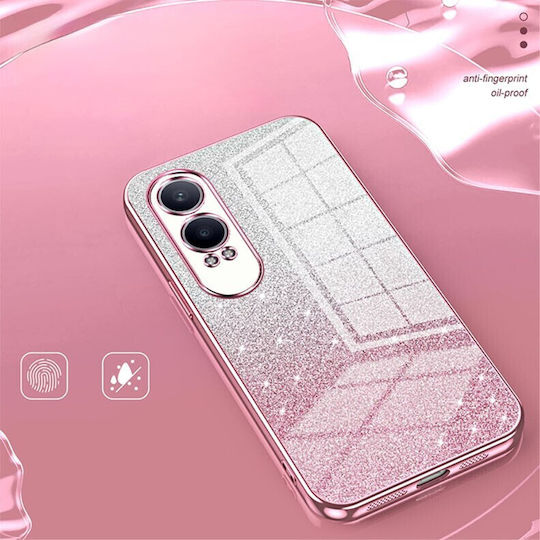 Gradient Glitter Umschlag Rückseite Silikon Transparent (OnePlus Nord CE)