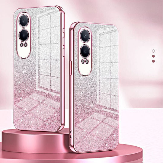 Gradient Glitter Umschlag Rückseite Silikon Lila (OnePlus Nord CE)