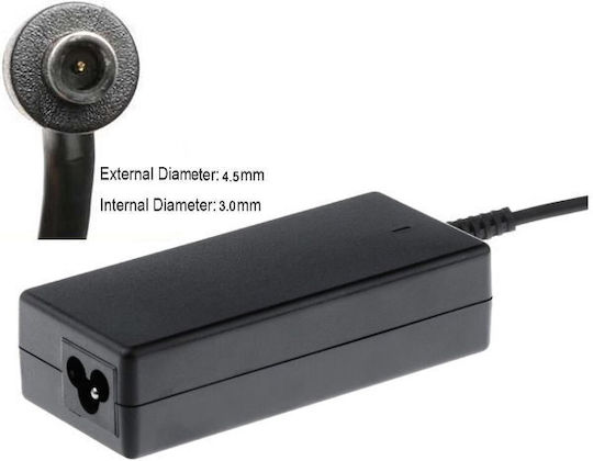 NG Φορτιστής Laptop 65W 19.5V 3.34A για Dell με Αποσπώμενο Καλώδιο Τροφοδοσίας και με σετ βυσμάτων