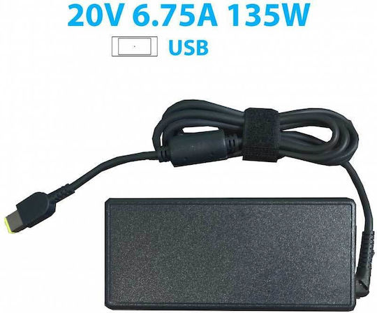 Τροφοδοτικό Laptop Lenovo Ideapad Y40-70 Y50 Y50-70 Y50-70am-ifi Y70-70 20v 6.75a 135w Dc Size Usb Adlx135sdc3a