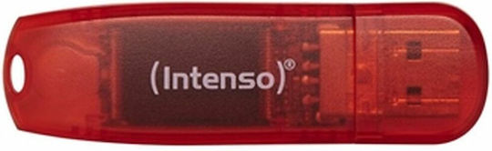 Intenso Rainbow Line 128GB USB 2.0 Stick Red