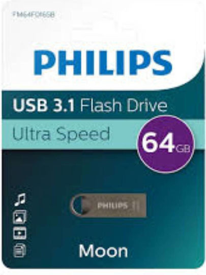 Philips Moon 64GB USB 3.1 Stick Argintiu