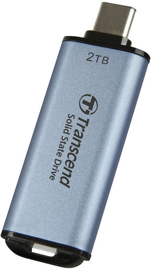 Transcend ESD300C 2TB USB 3.2 SSD Stick with connection USB-C Blue