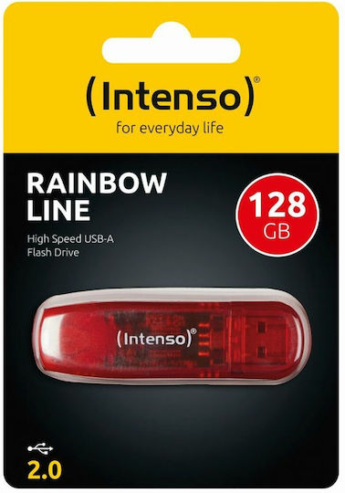 Intenso Rainbow Line 128GB USB 2.0 Stick Red