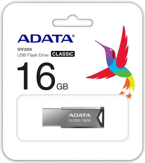 Adata DashDrive UV250 16GB USB 2.0 Stick Γκρι