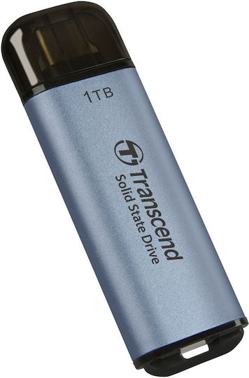 Transcend ESD300C 1TB USB 3.2 SSD Stick with connection USB-C Blue