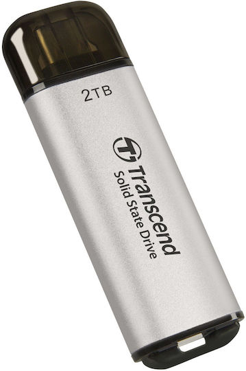 Transcend Esd300s 2TB USB 3.2 SSD Stick with connection USB-C Gray