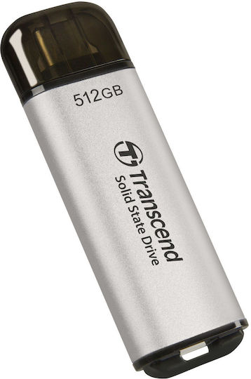 Transcend Esd300s 512ГБ USB 3.2 SSD Стик с връзка USB-C Сив