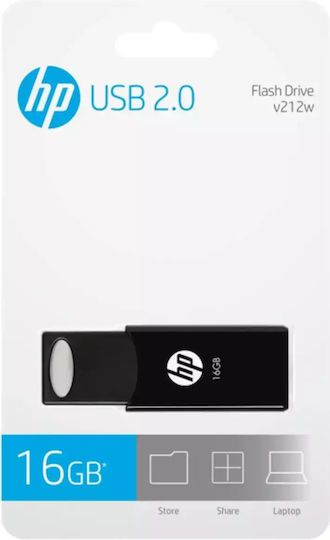 HP v212w 16GB USB 2.0 Стик Черен