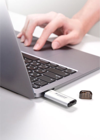 Transcend Esd300s 512ГБ USB 3.2 SSD Стик с връзка USB-C Сив