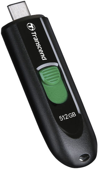 Transcend JetFlash 790C 512GB USB 3.1 Стик с връзка USB-C Черен