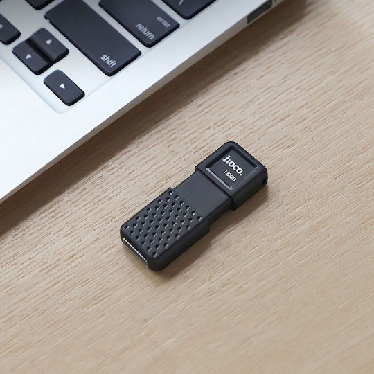 Hoco UD6 Intelligent 16GB USB 2.0 Stick Μαύρο