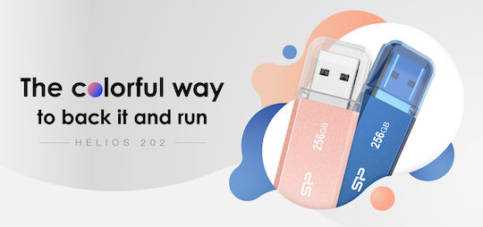 Silicon Power Helios 202 128GB USB 3.2 Stick Blue