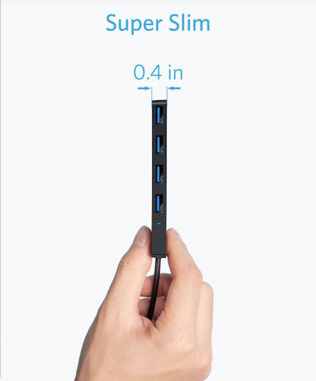 Anker Ultra Slim 4-Port USB Hub 4 USB 3.0 Ports with USB-A Connection