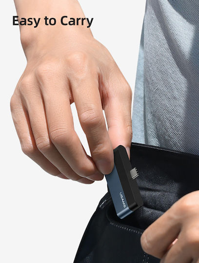 Usams USB 3.0 2-Port Hub with USB-C Connection Gray