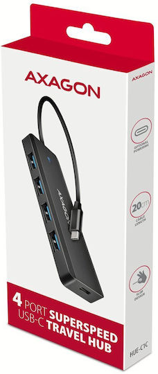 Axagon Ηuε-c1c Hub 5 Θυρών USB 3.2 με σύνδεση USB-C