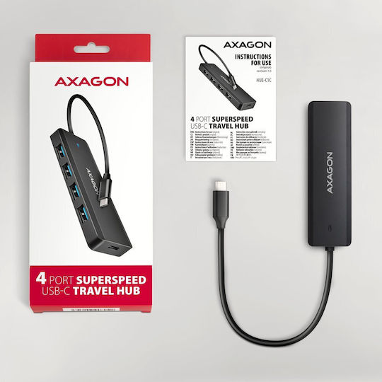 Axagon Ηuε-c1c Hub 5 Θυρών USB 3.2 με σύνδεση USB-C