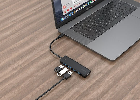 Gembird Hub 4 Porturi USB 3.1 Cu Conectare USB-C