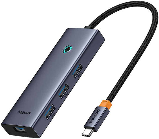 Baseus UltraJoy Hub 4 Θυρών USB 3.0 με σύνδεση USB-A Γκρι