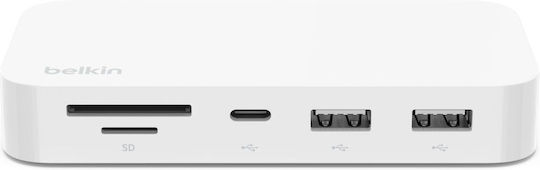 Belkin Hub USB 3 Porturi USB 3.2 cu Conectare USB-C Alb
