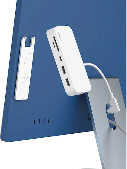 Belkin Hub USB 3 Porturi USB 3.2 cu Conectare USB-C Alb