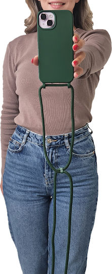 Silicone Case with Carryhang Lanyard for Xiaomi Sonique Xiaomi 13t 5g and Xiaomi 13t Pro 5g, Dark Green