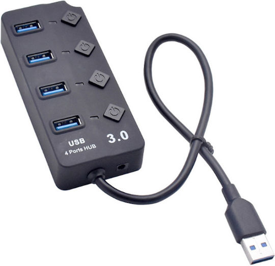Gembird USB-Hub 4 Anschlüsse USB 3.0 mit USB-A Anschluss