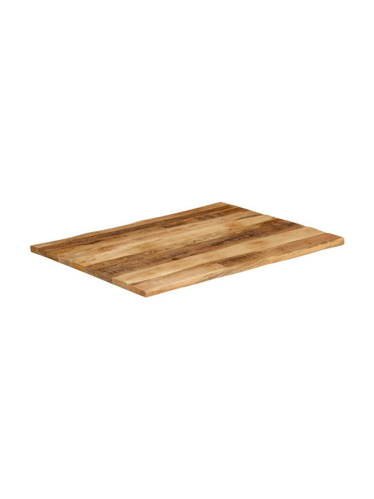 vidaXL Square Table Surface made of Solid Wood Mango 110x80x2.5cm 370677 1pcs