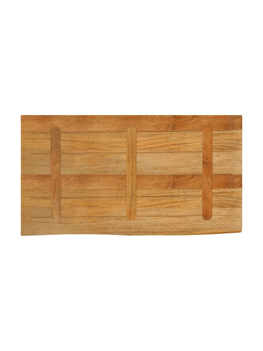vidaXL Rectangular Table Surface made of Solid Wood Mango 100x60x2.5cm 370550 1pcs
