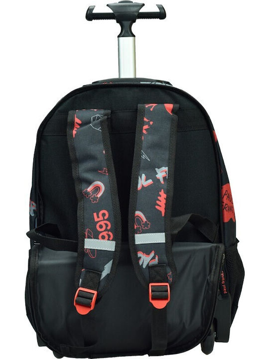 Paul Frank School Bag Trolley Elementary, Elementary Black with Water Bottle Holder 44Liters