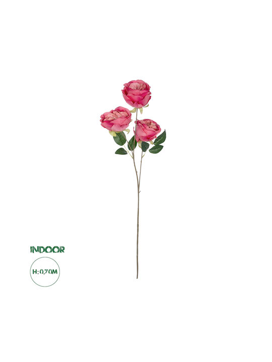 GloboStar Ramură Decorativă Artificială Rose Pink 80cm 1buc