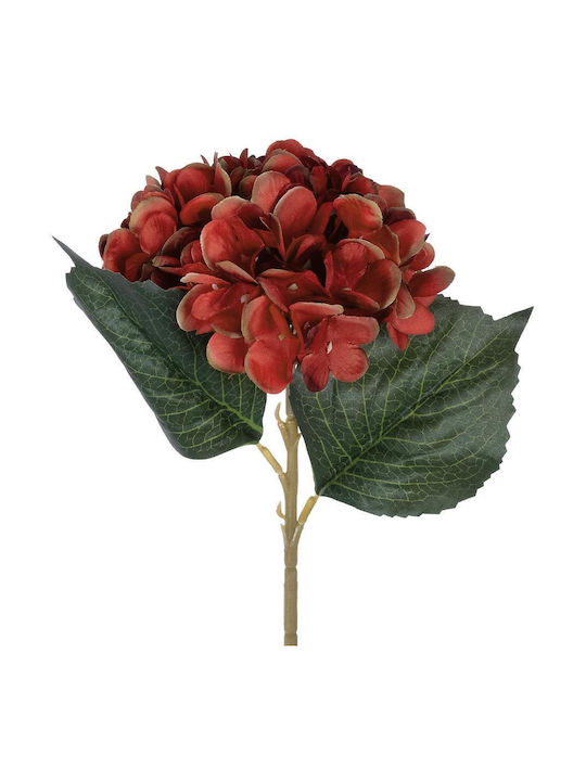 Künstlicher Dekorative Zweigstelle Hortensie Rote 47cm in Box GloboStar