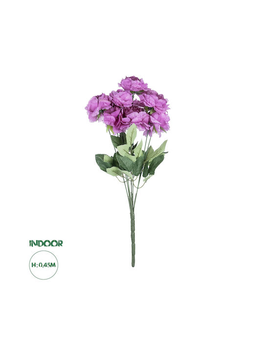 GloboStar Artificial Decorative Branch Peony Purple 45cm