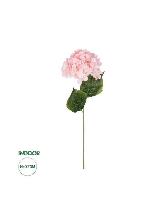 GloboStar Artificial Decorative Branch Hydrangea Pink 73cm