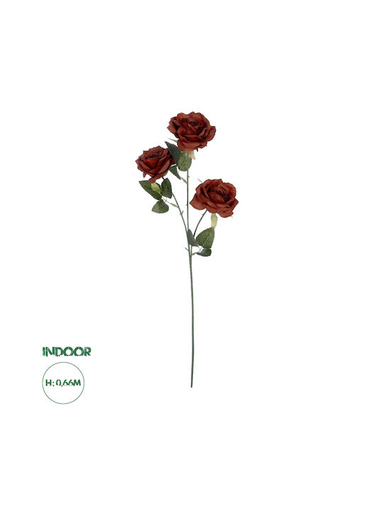 GloboStar Artificial Decorative Branch Rose Red 66cm