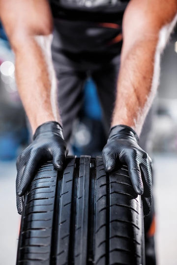 AMiO Gloves for Work Disposable Black Nitrile 50pcs