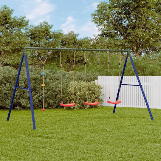 vidaXL Κούνια Κρεμαστή Μεταλλική 341x185x185εκ. Πολύχρωμη