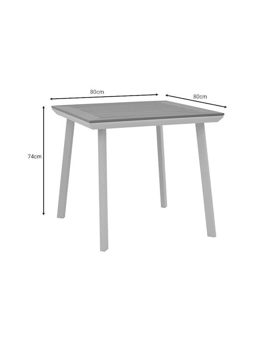 Synergy-norture Dining Room Set for Small Outdoor Spaces 3 Pieces White