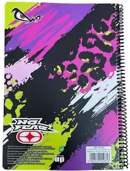 Spiral Notebook A4 2 Subjects No Fear Fluo Prints 348-31440