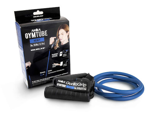 AMILA Gorilla Grip Gymtube Hard with Handles Blue 1.4m