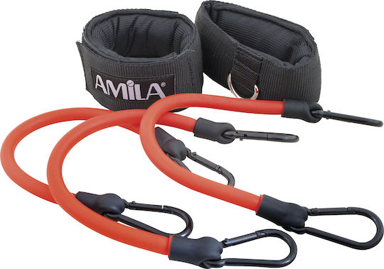 AMILA Gymtube Resistance Bands Set 3pcs Red 0.35m