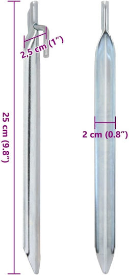 vidaXL Pegs for Camping Tent Set 24pcs 250cm